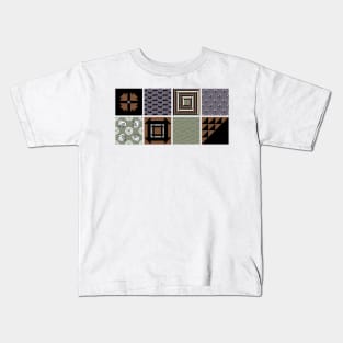 Winter Farmhouse Quilt Blocks Kids T-Shirt